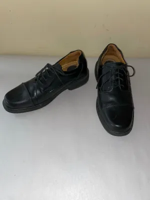 € Mens CROFT & BARROW Core Black Oxford Dress Shoes Sz 8M Lace Up Round Toe