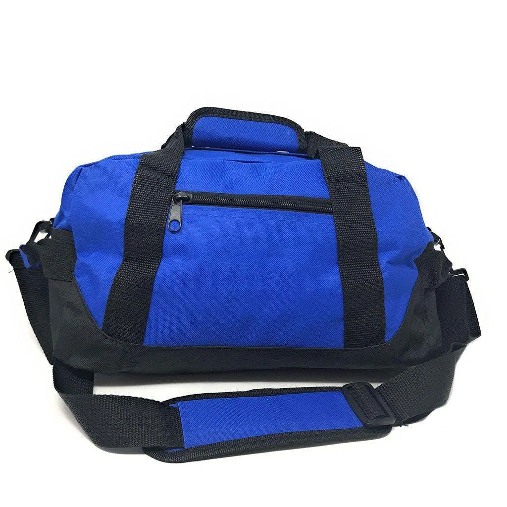 1 Dozen Sports 14 inch Duffle Duffel Bags School Travel Gym Luggage Carry-On Wholesale Bulk