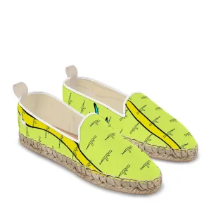 #428 cnl men’s loafer espadrilles lime/gun print