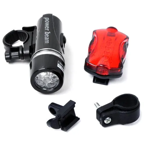 5 LED Water Resistant Bike Bicycle Head Light  Rear Safety Flashlight