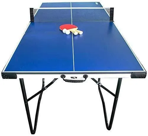 AIPINQI 6ft Table Tennis Table, Foldable Portable & Strong Indoor & Outdoor Table