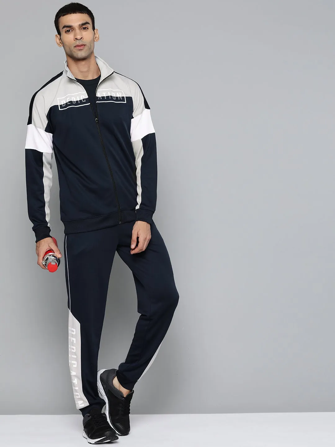 Alcis Men Printed Blue Track Suit