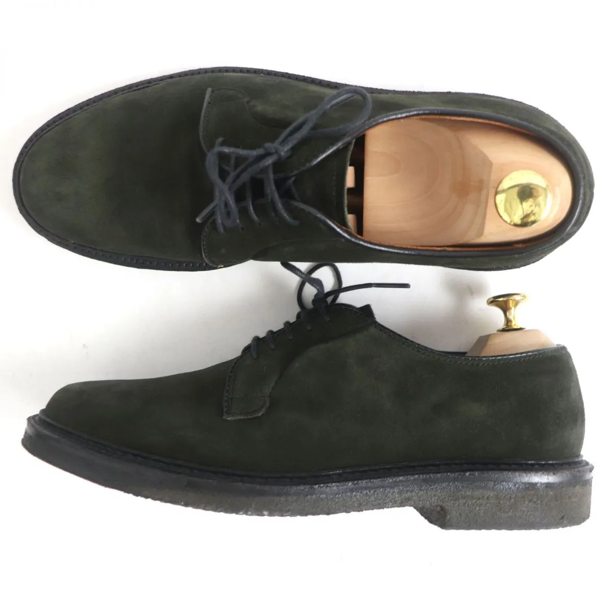 Alden N4406 Suede Leather Shoes Dark Green 7.5