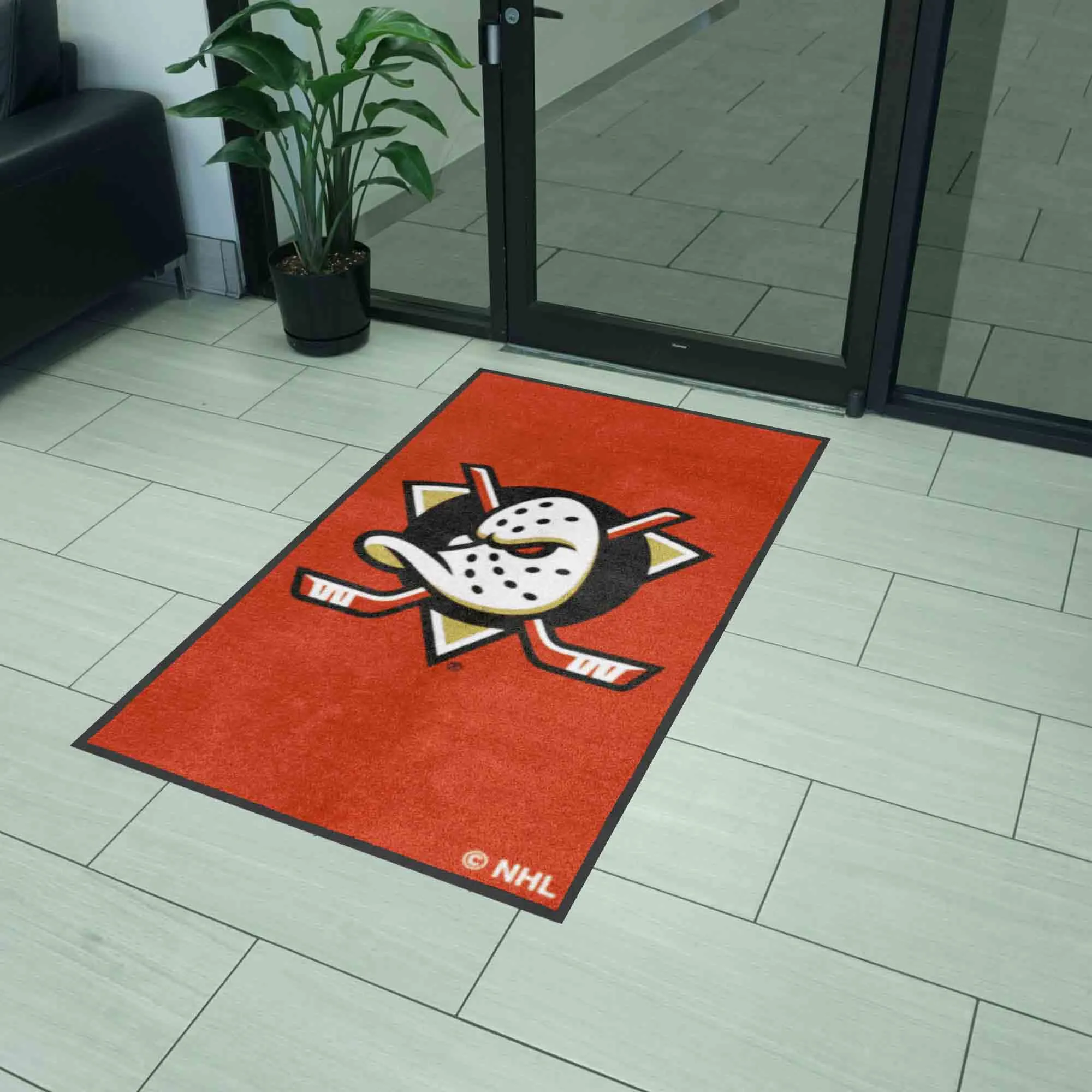 Anaheim Ducks 3X5 High-Traffic Mat with Durable Rubber Backing - Portrait Orientation