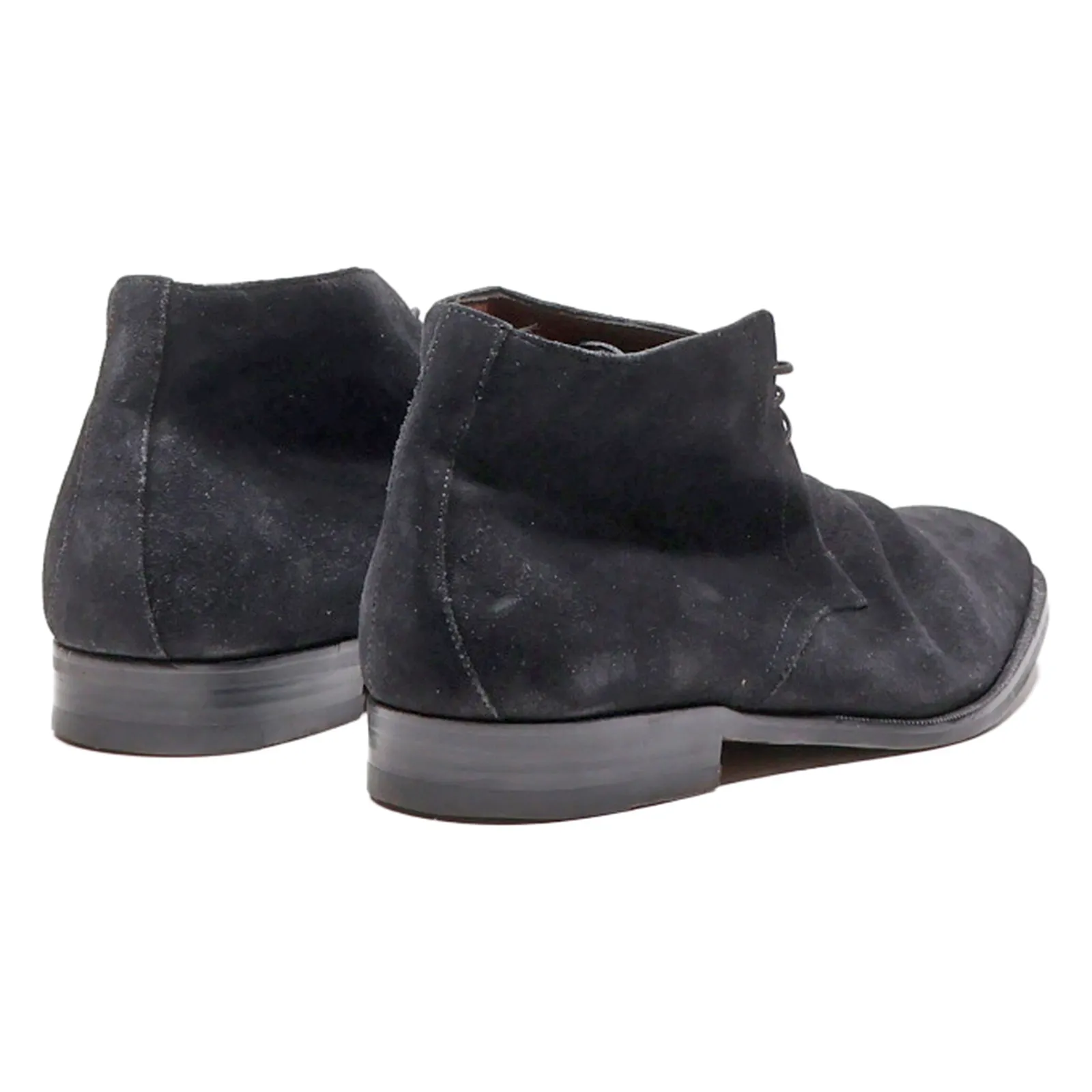 A.TESTONI Desert Boots Black Synthetic Mens UK 6.5