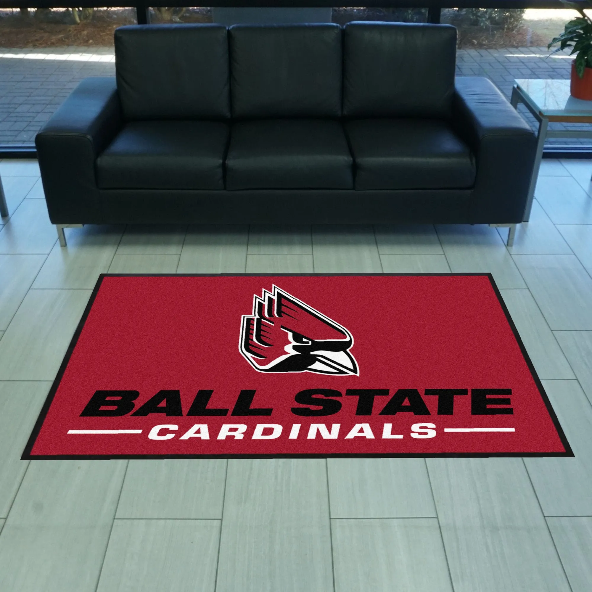 Ball State 4X6 High-Traffic Mat with Durable Rubber Backing - Landscape Orientation