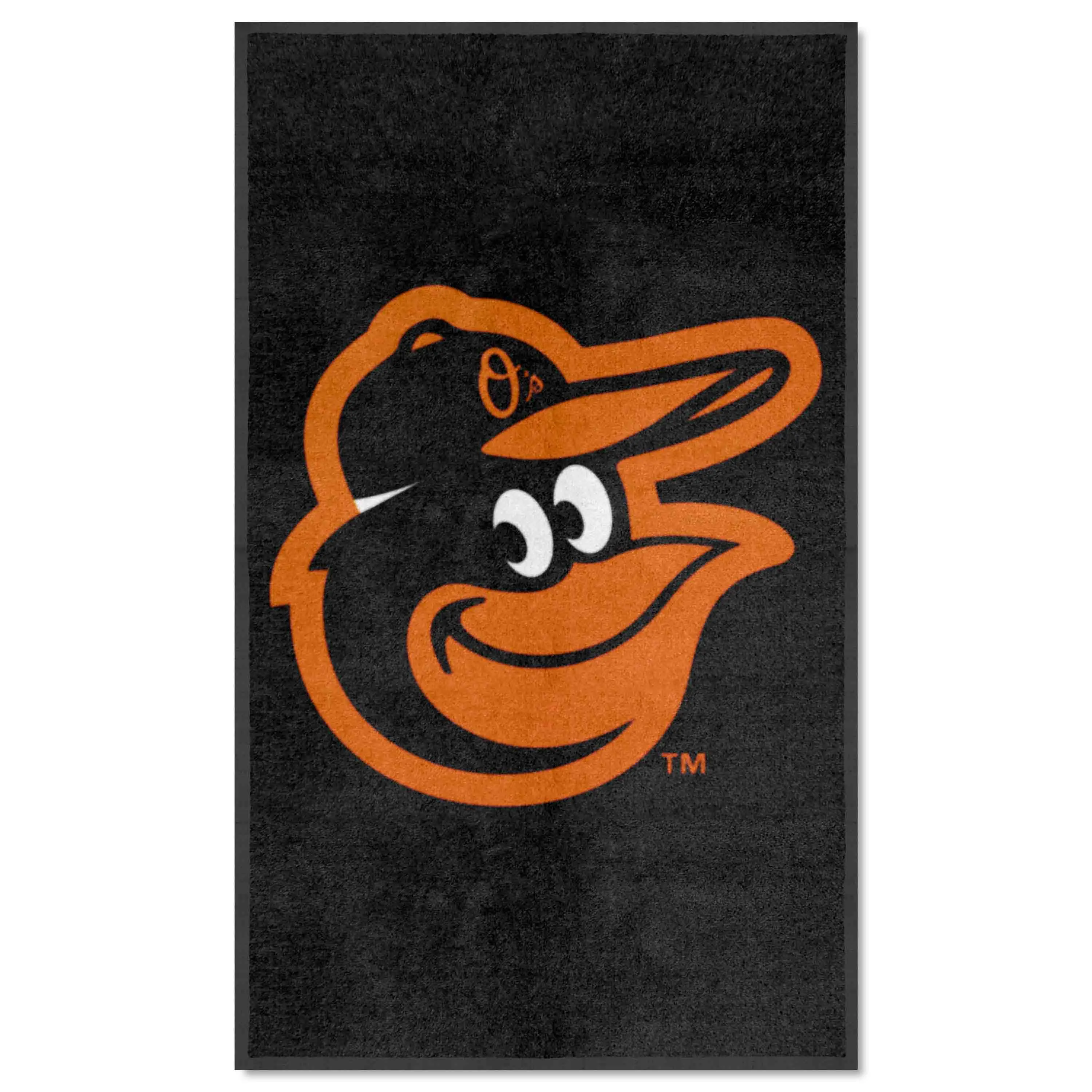 Baltimore Orioles 3X5 High-Traffic Mat with Durable Rubber Backing - Portrait Orientation