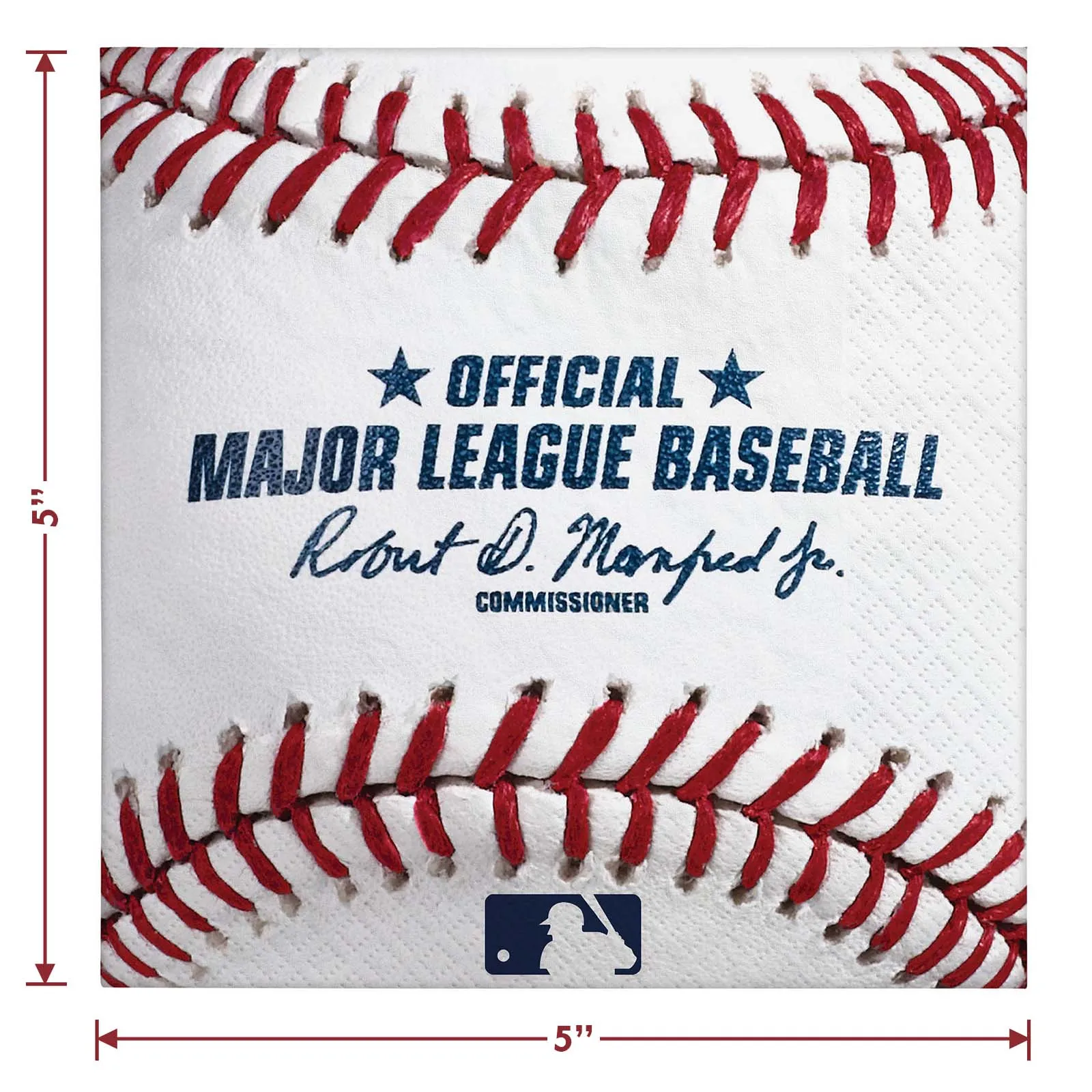 Baseball Party Supplies - Official Game Ball Paper Dessert Plates, Napkins, and Cups (Serves 16)