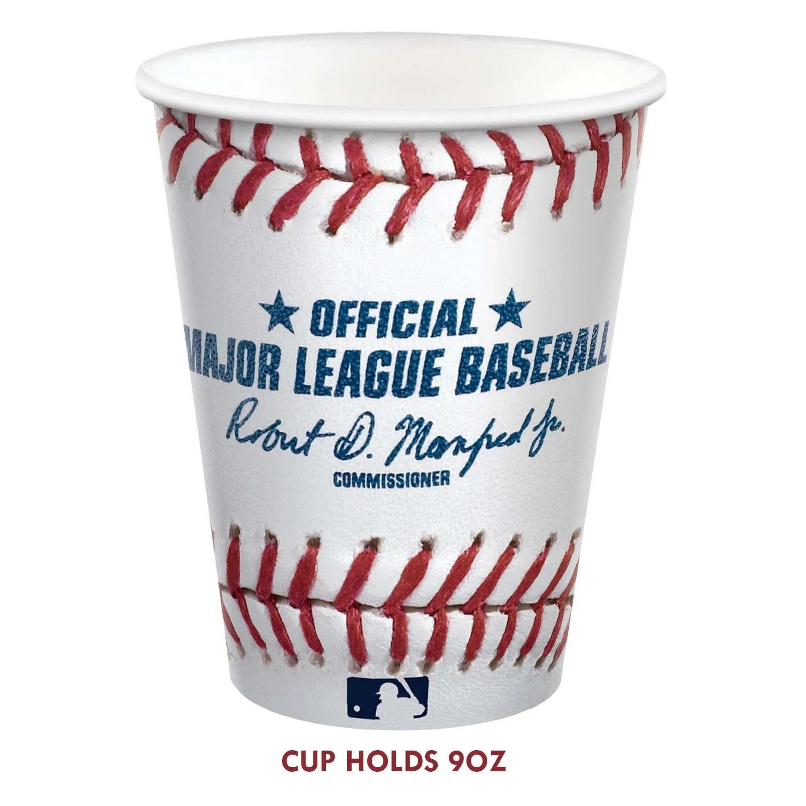 Baseball Party Supplies - Official Game Ball Paper Dessert Plates, Napkins, and Cups (Serves 16)