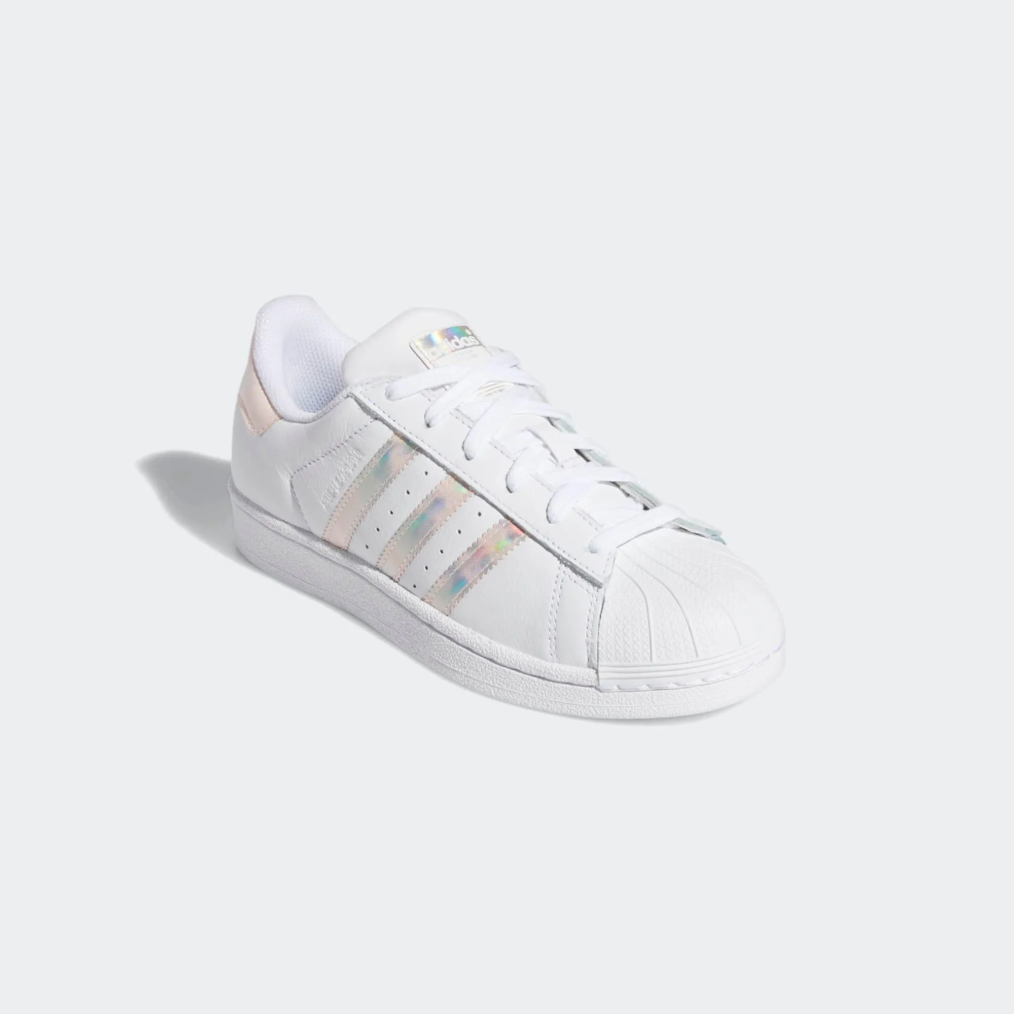 Big Kids Adidas Originals Superstar Shell Toe Unisex Shoe In Cloud White