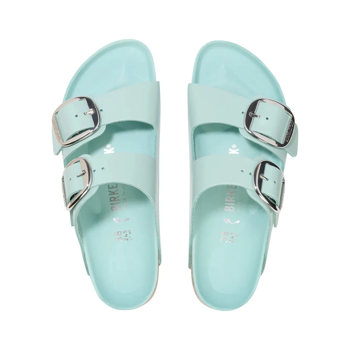 Birkenstock Big Buckle High Shine Surf Green Patent leather