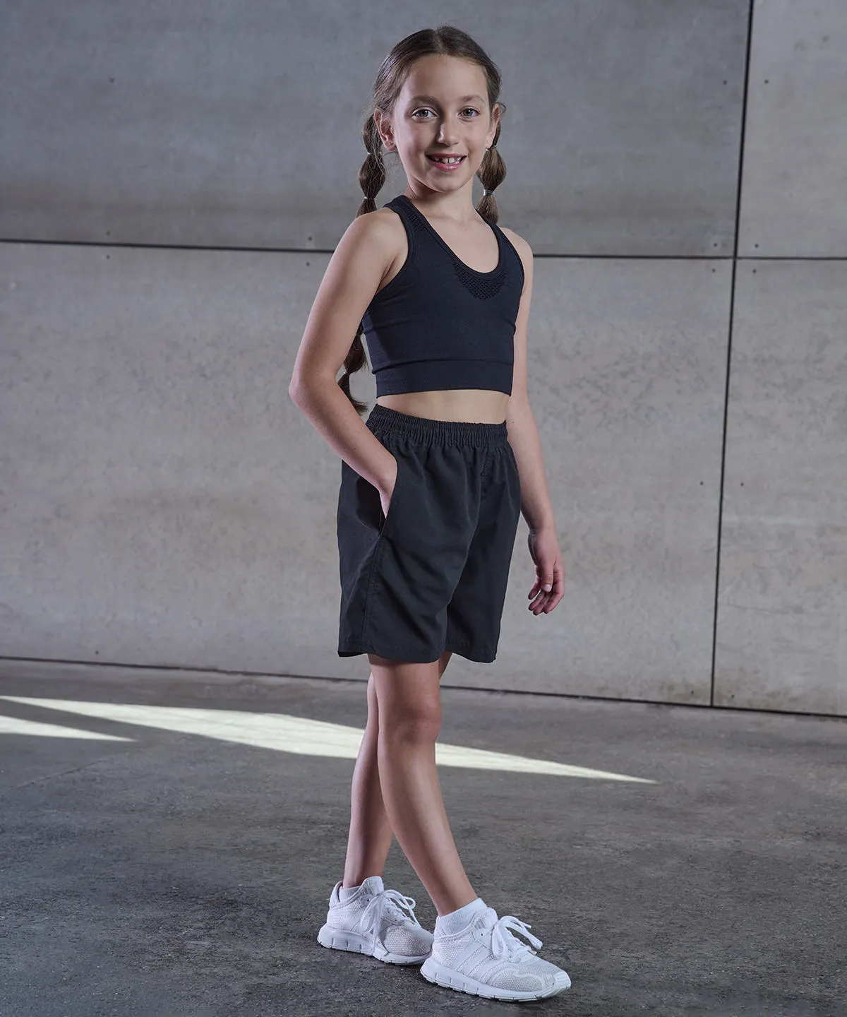 Black - Kids track shorts