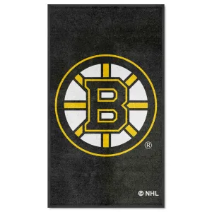 Boston Bruins 3X5 High-Traffic Mat with Durable Rubber Backing - Portrait Orientation