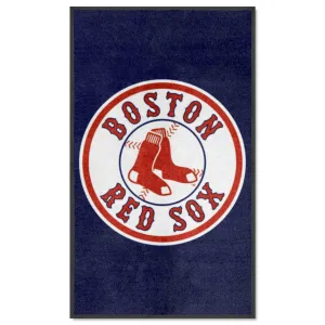 Boston Red Sox 3X5 High-Traffic Mat with Durable Rubber Backing - Portrait Orientation