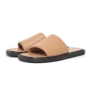 Bottega Veneta Camel Calfskin Band Sandals 41