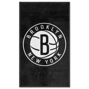 Brooklyn Nets 3X5 High-Traffic Mat with Durable Rubber Backing - Portrait Orientation