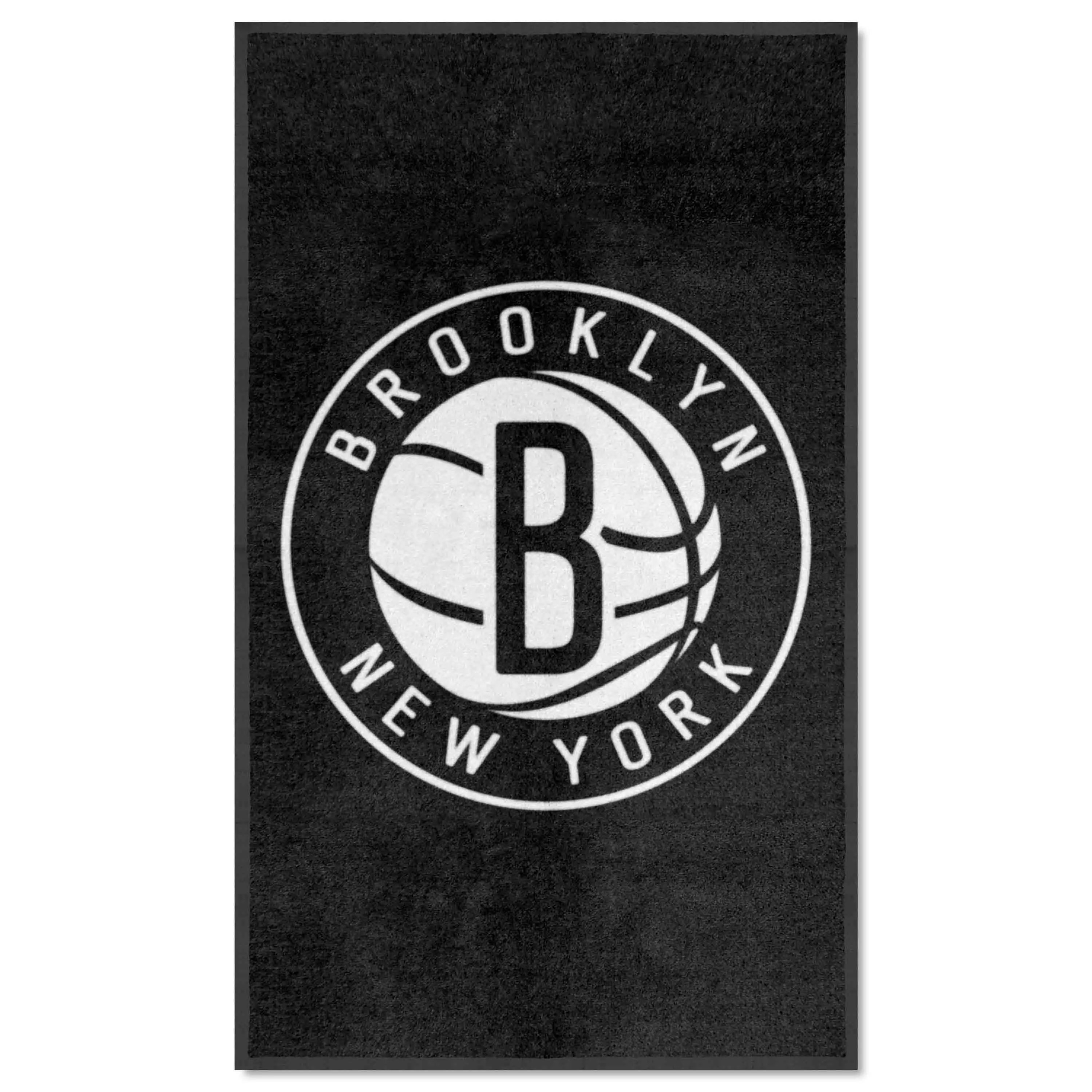 Brooklyn Nets 3X5 High-Traffic Mat with Durable Rubber Backing - Portrait Orientation