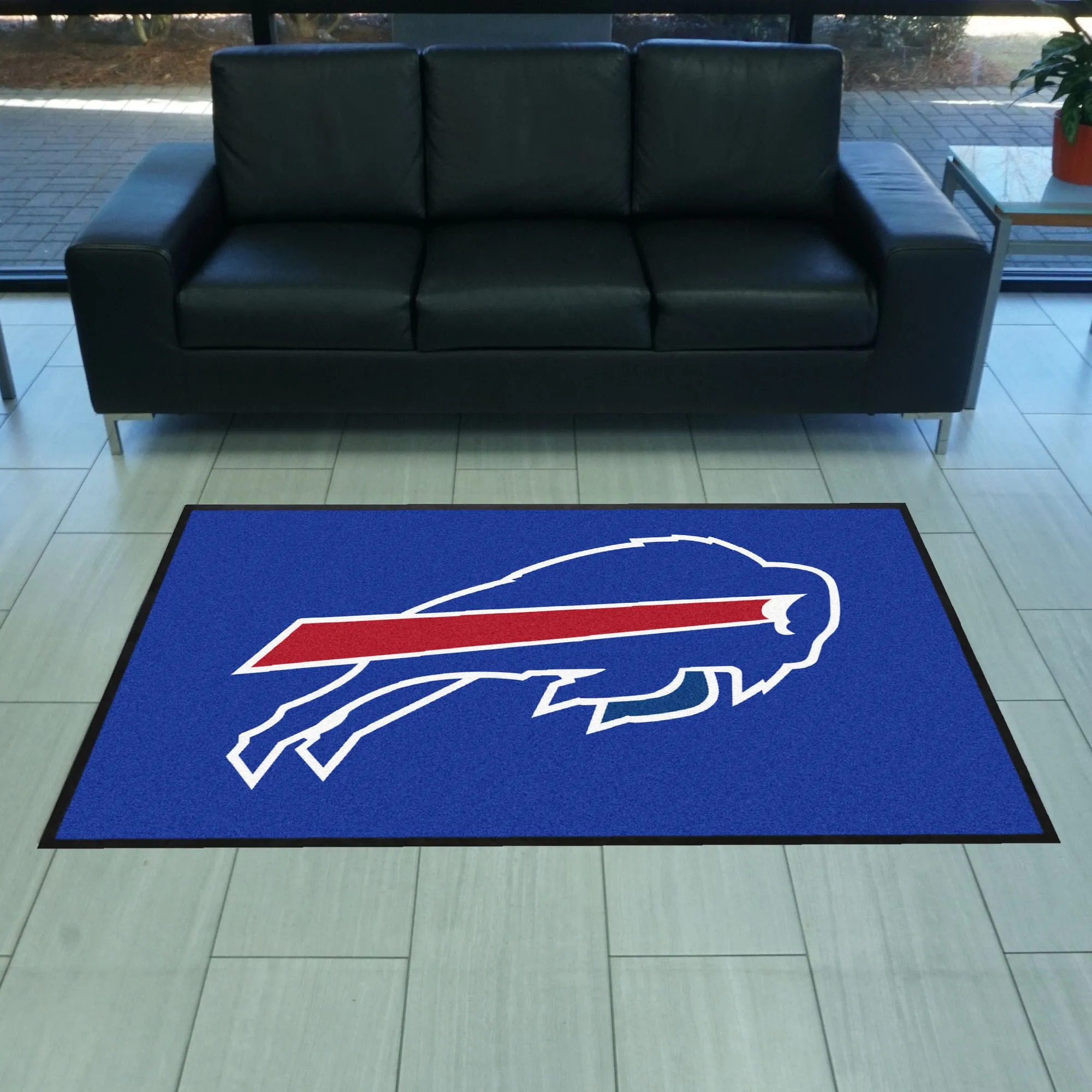 Buffalo Bills 4X6 High-Traffic Mat with Durable Rubber Backing - Landscape Orientation