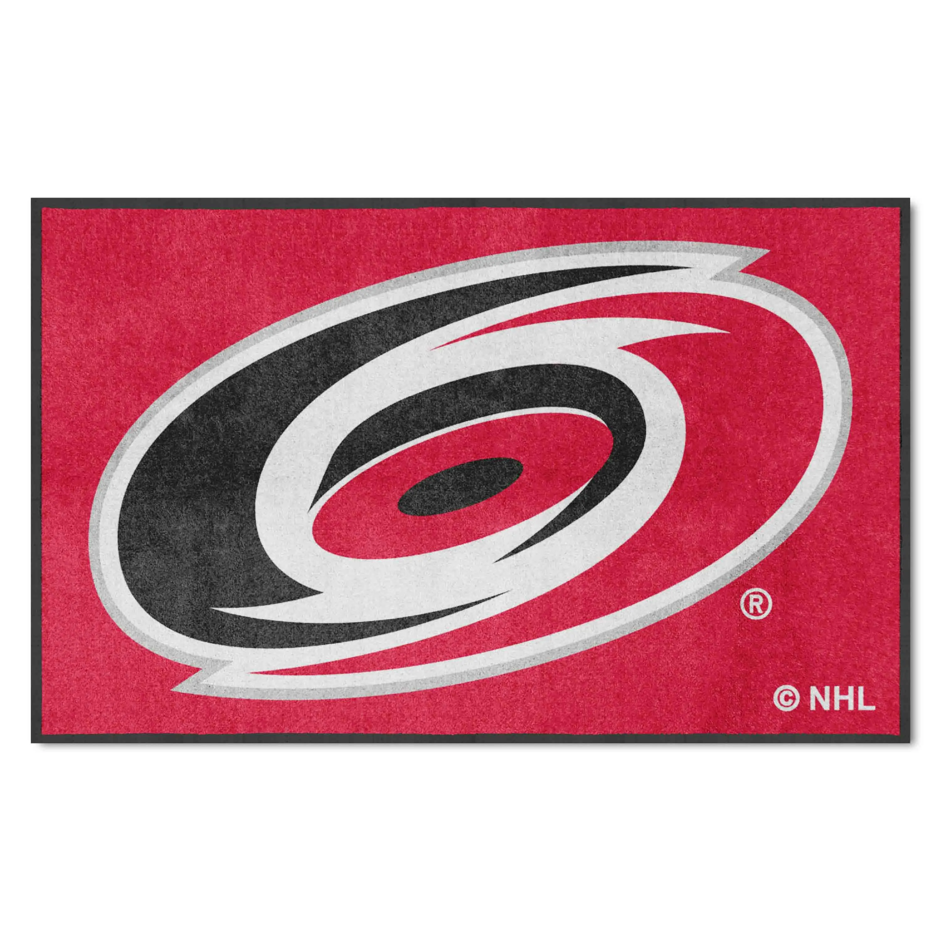 Carolina Hurricanes 4X6 High-Traffic Mat with Durable Rubber Backing - Landscape Orientation