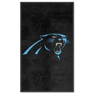 Carolina Panthers 3X5 High-Traffic Mat with Durable Rubber Backing - Portrait Orientation