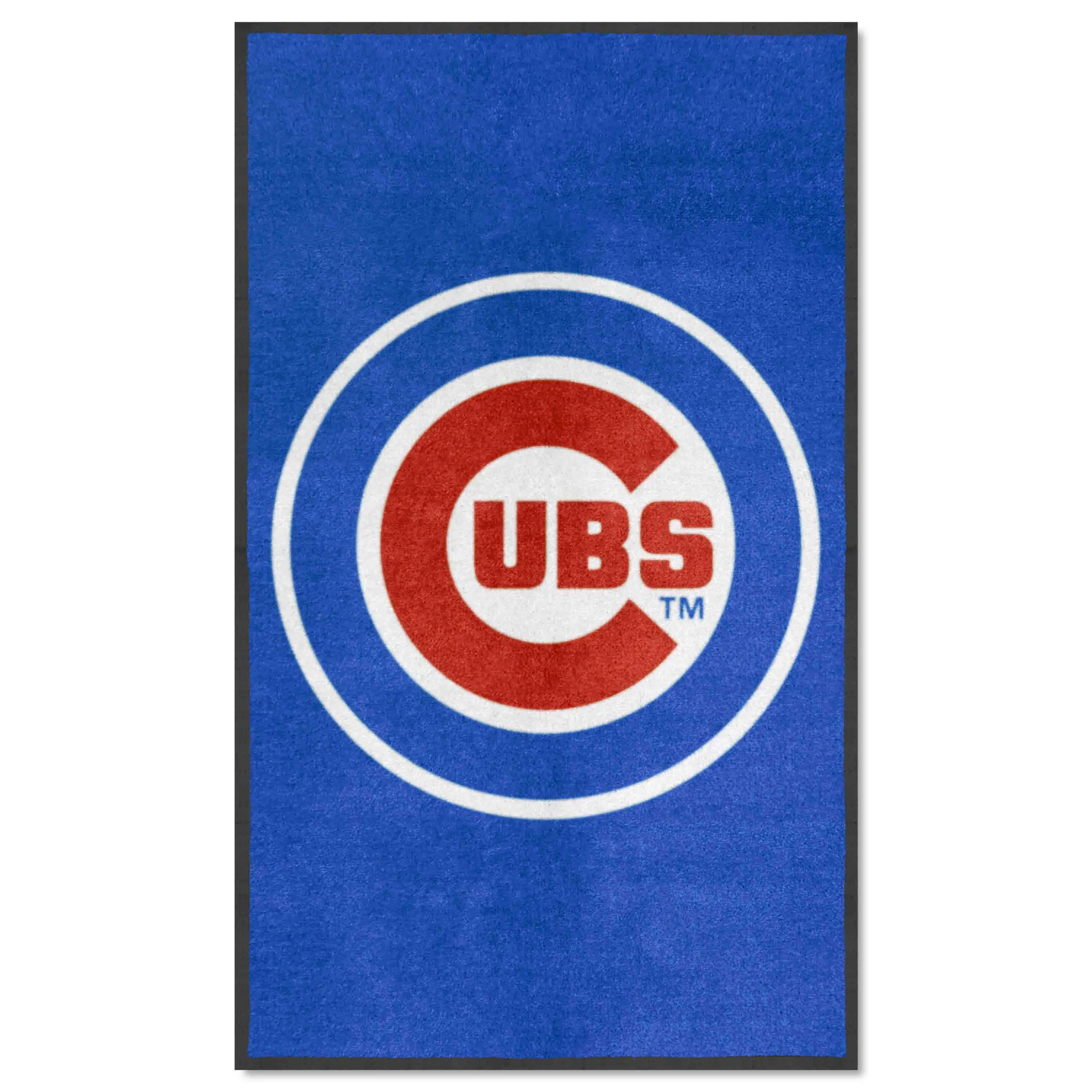 Chicago Cubs 3X5 High-Traffic Mat with Durable Rubber Backing - Portrait Orientation