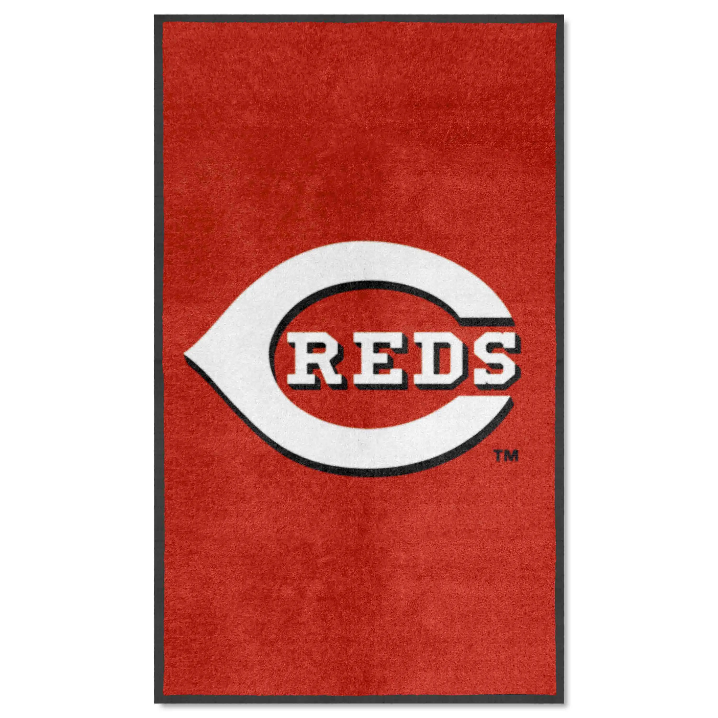 Cincinnati Reds 3X5 High-Traffic Mat with Durable Rubber Backing - Portrait Orientation