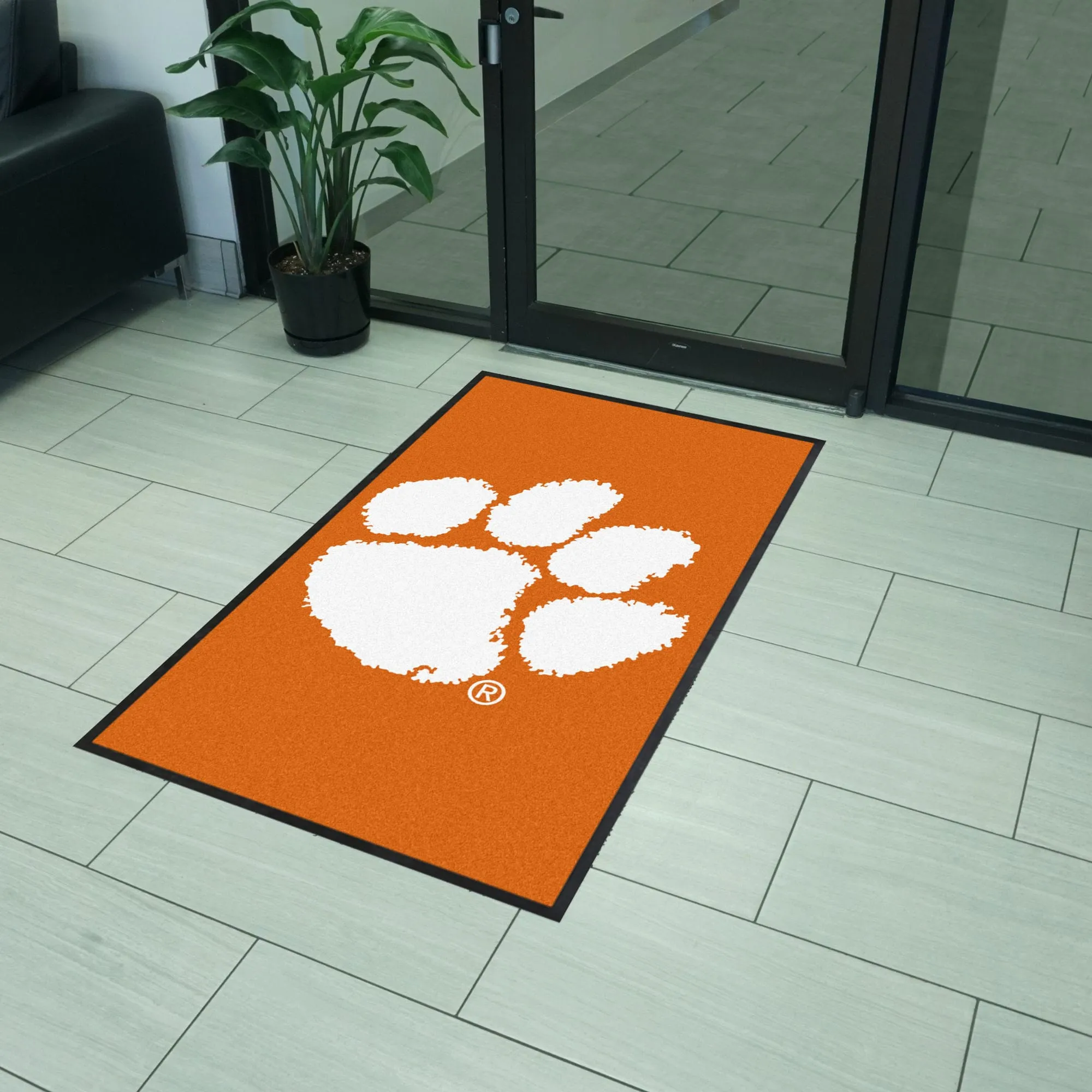 Clemson 3X5 High-Traffic Mat with Durable Rubber Backing - Portrait Orientation