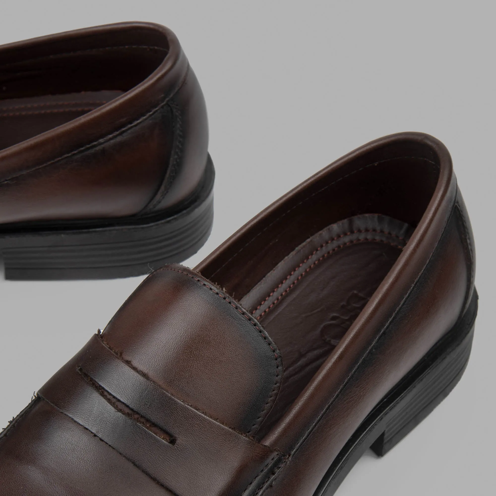 College Loafer Shoes - Brown