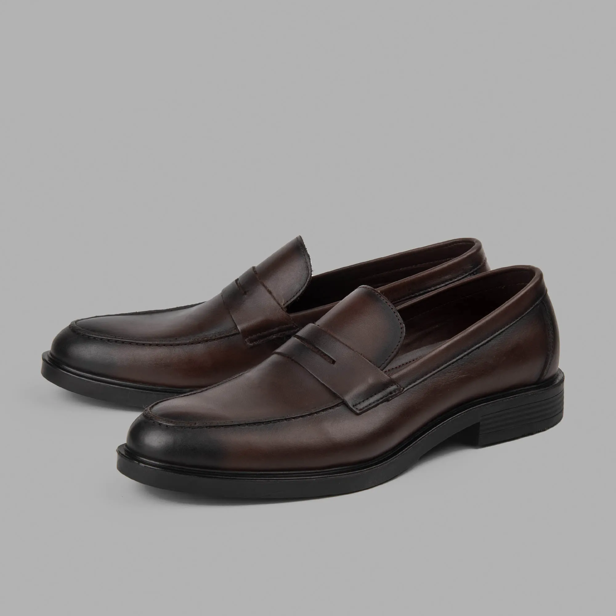 College Loafer Shoes - Brown