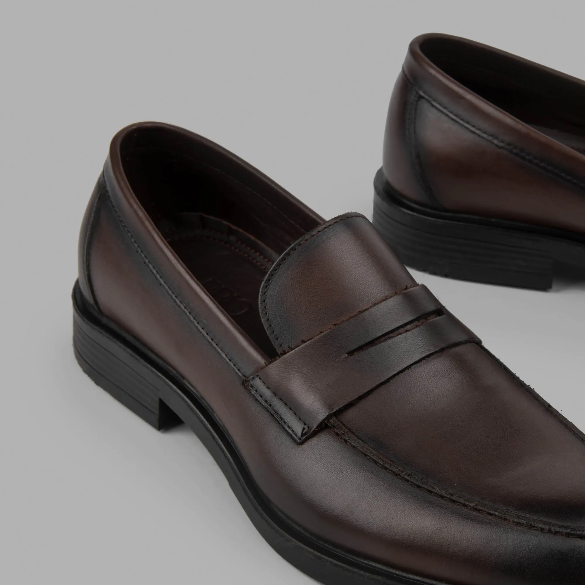 College Loafer Shoes - Brown