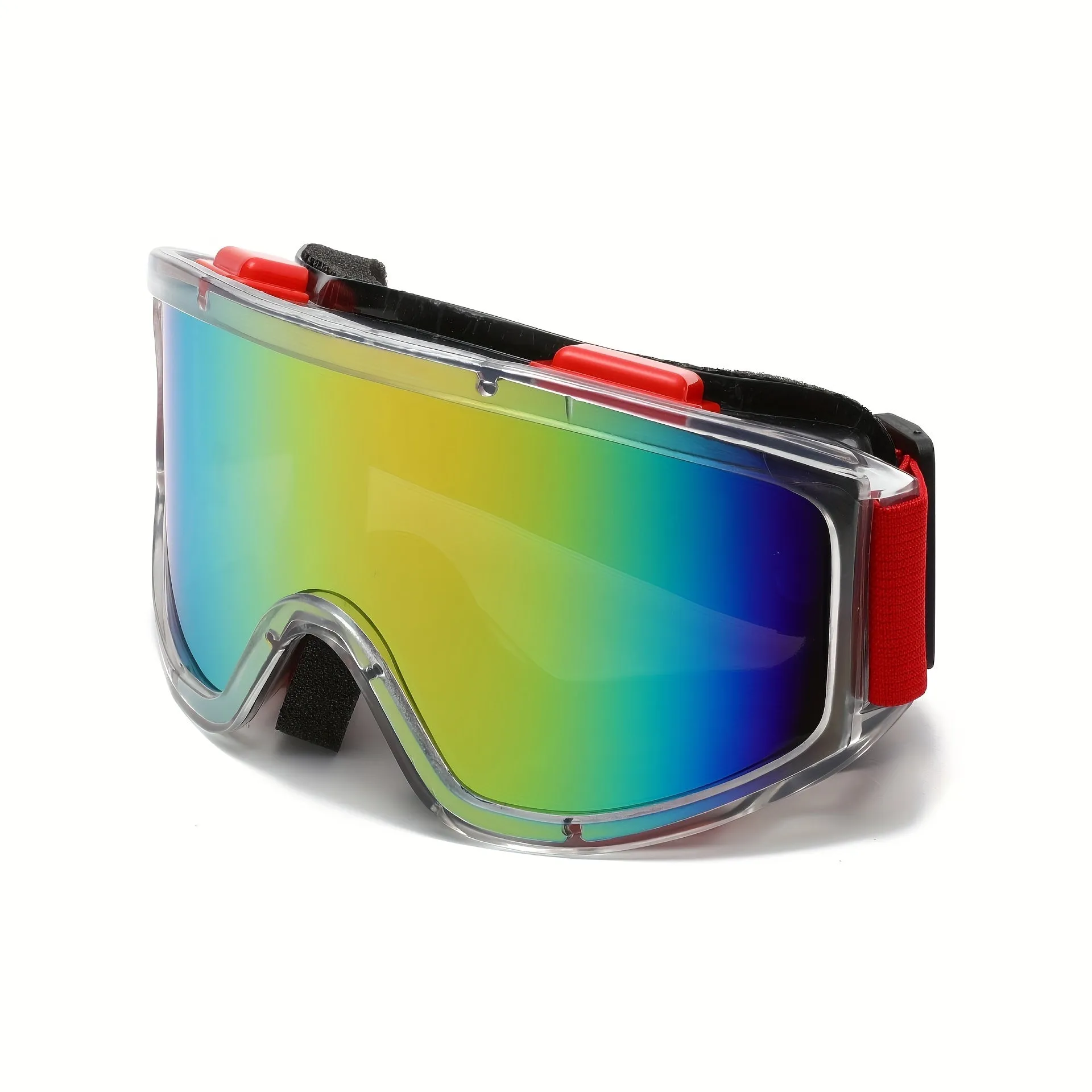 Colorful Largeframed Ski Goggles Doublelayer Antifog Windproof Sandproof