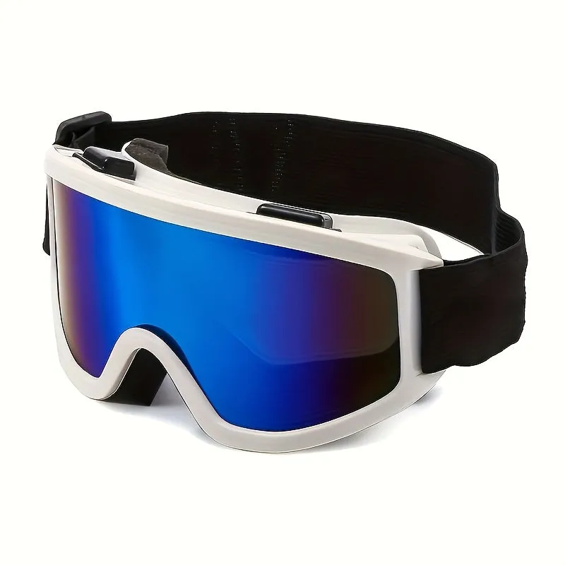 Colorful Largeframed Ski Goggles Doublelayer Antifog Windproof Sandproof