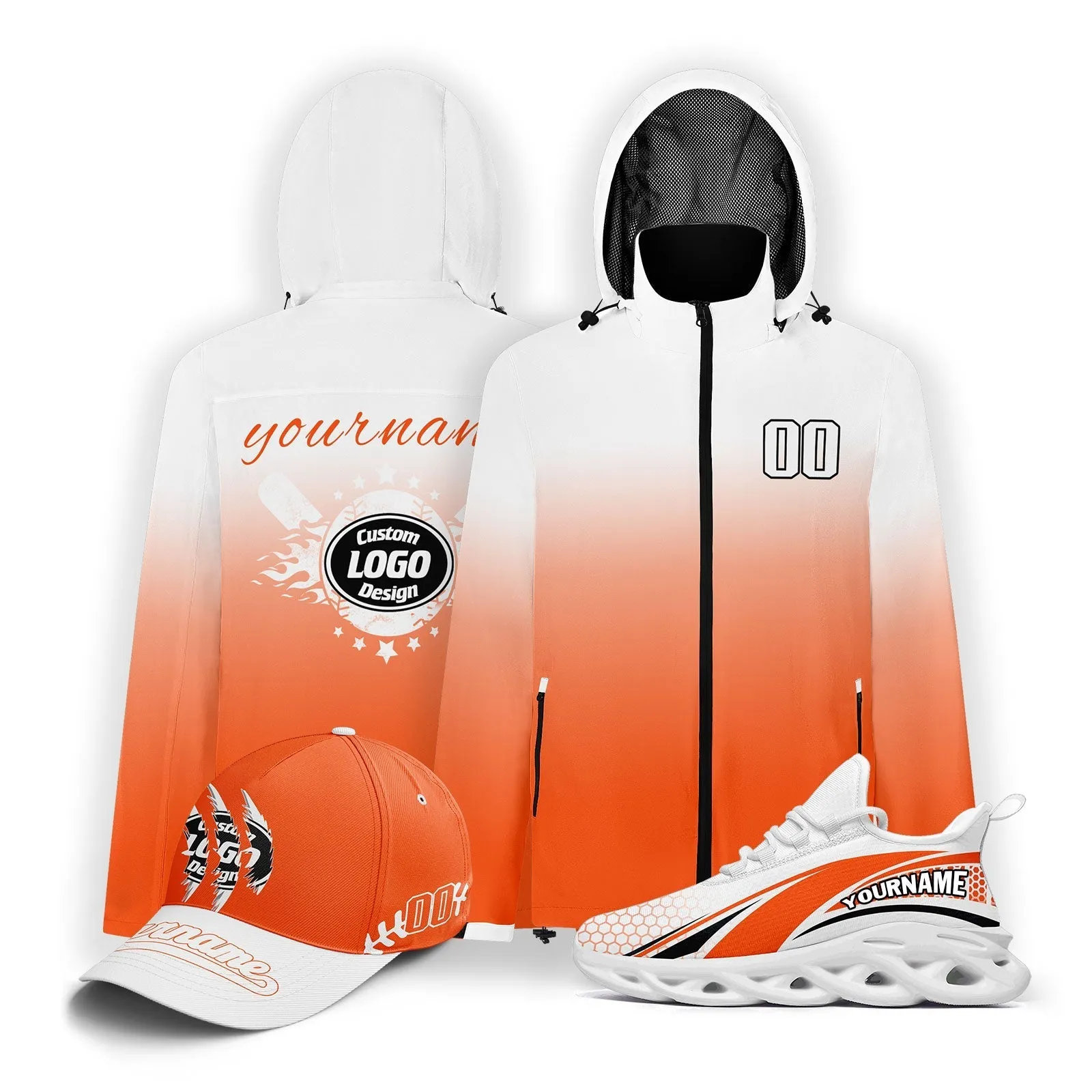 Custom Baseball Outerwear Hat and Shoes Combo Offer Personalized Combo ZH-E025023-24