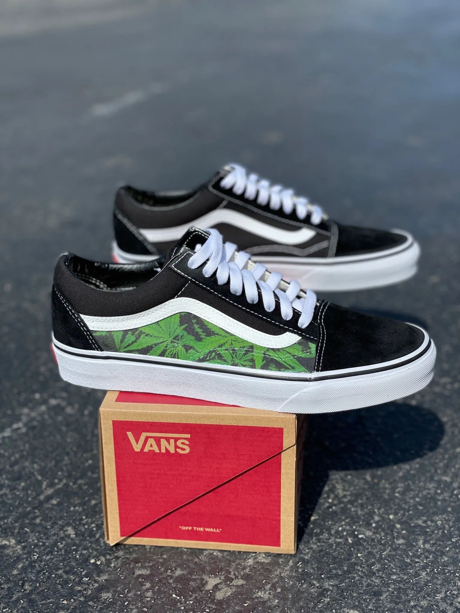 Custom Marijuana Theme Vans Old Skool Shoes