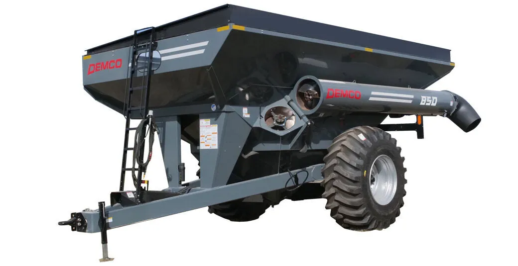 Demco Single Auger Grain Cart | Model 850 |  Width 120" | Horsepower 175  HP | Hub Size 10 Bolt | For Tractors