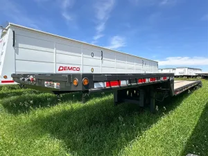 Demco Tandem Axle Drop Deck Trailers   5' Beaver Tail with Twin Ramps | Model DD40-5 & DD45-5 | Length 40ft To 45ft | For Tractors