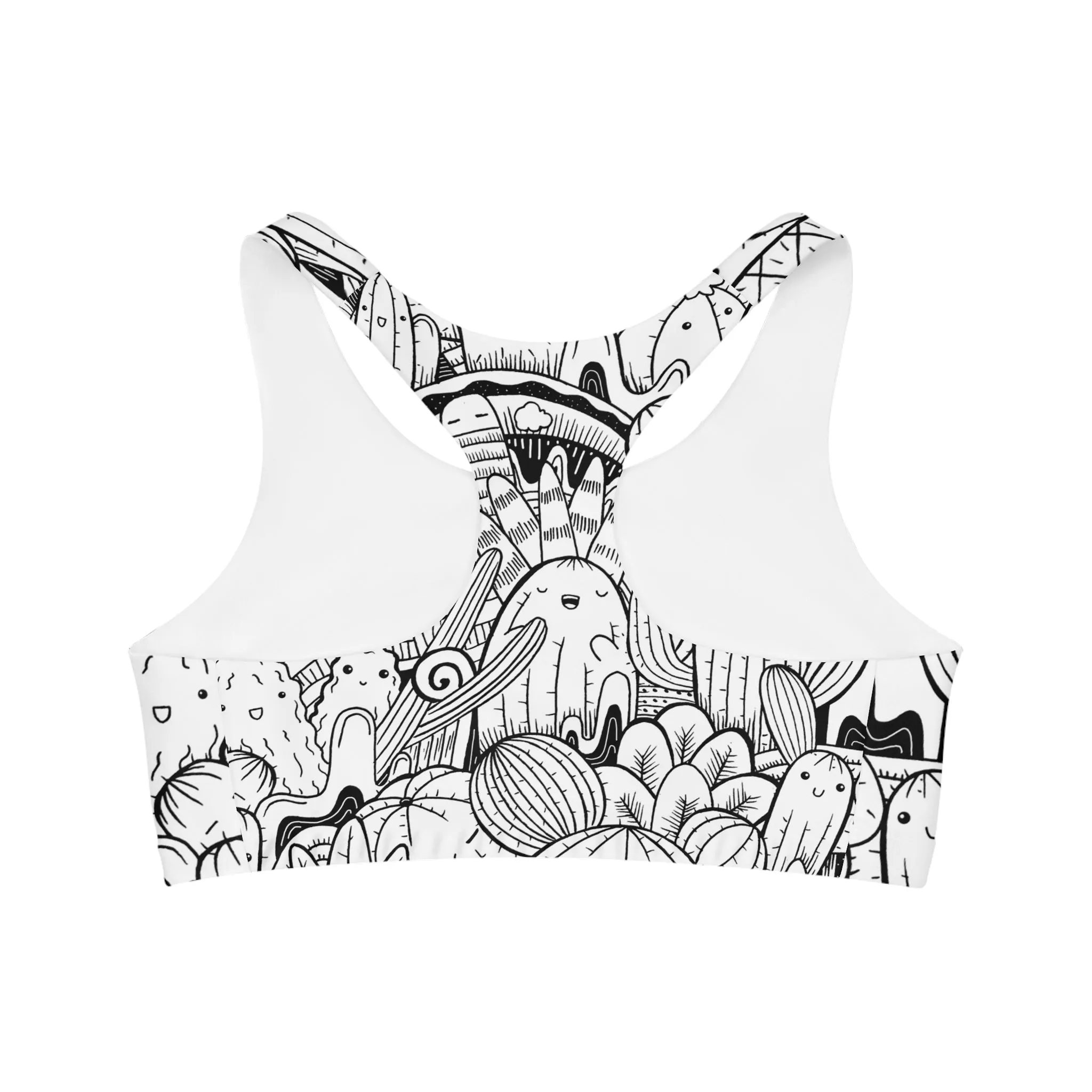 Doodle Cactus - Inovax Seamless Sports Bra