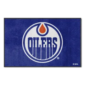 Edmonton Oilers 4X6 High-Traffic Mat with Durable Rubber Backing - Landscape Orientation