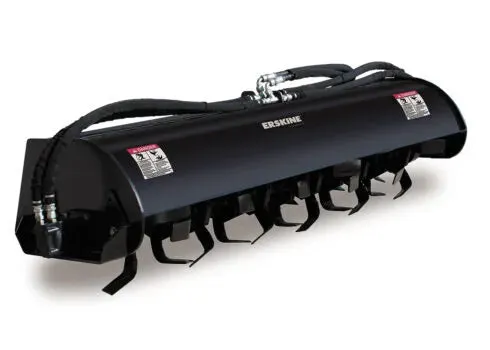 Erskine Rotary Tiller | 66" & 78" Width | Bi-Directional Tine Rotation | For Skid Steer