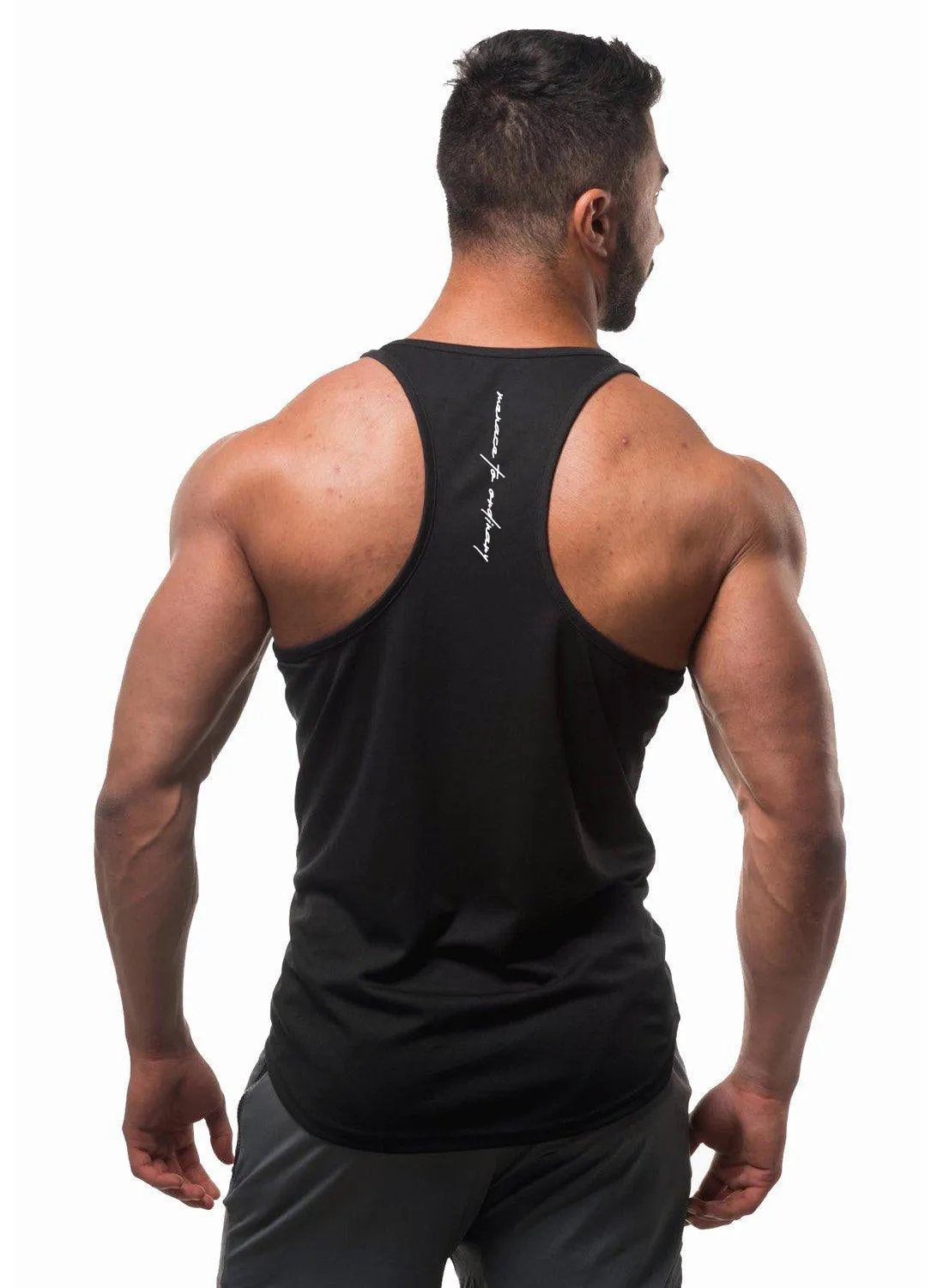 Fast-Dry Bodybuilding Workout Stringer - Black