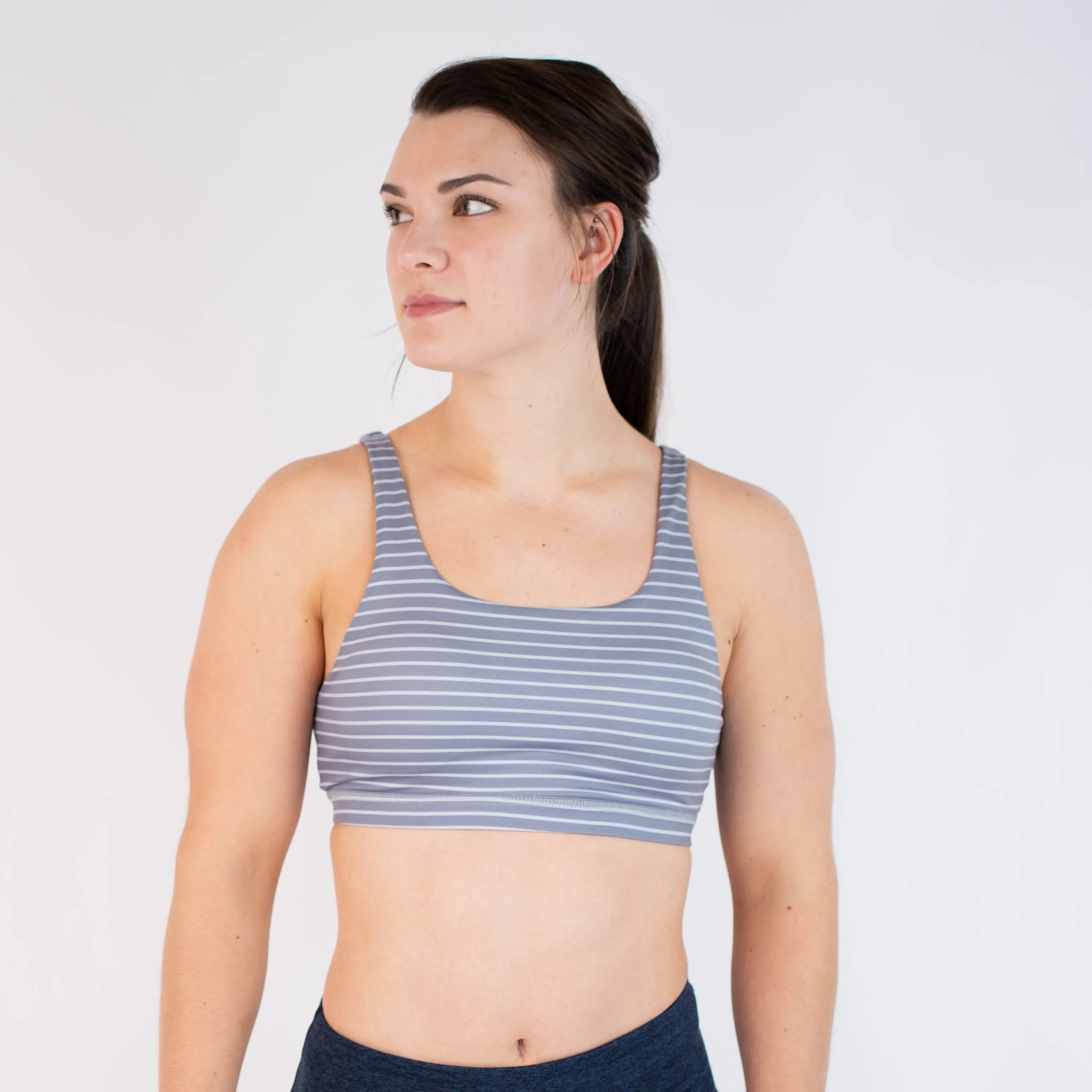 FLEO Celine Sports Bra - Grey Stripe