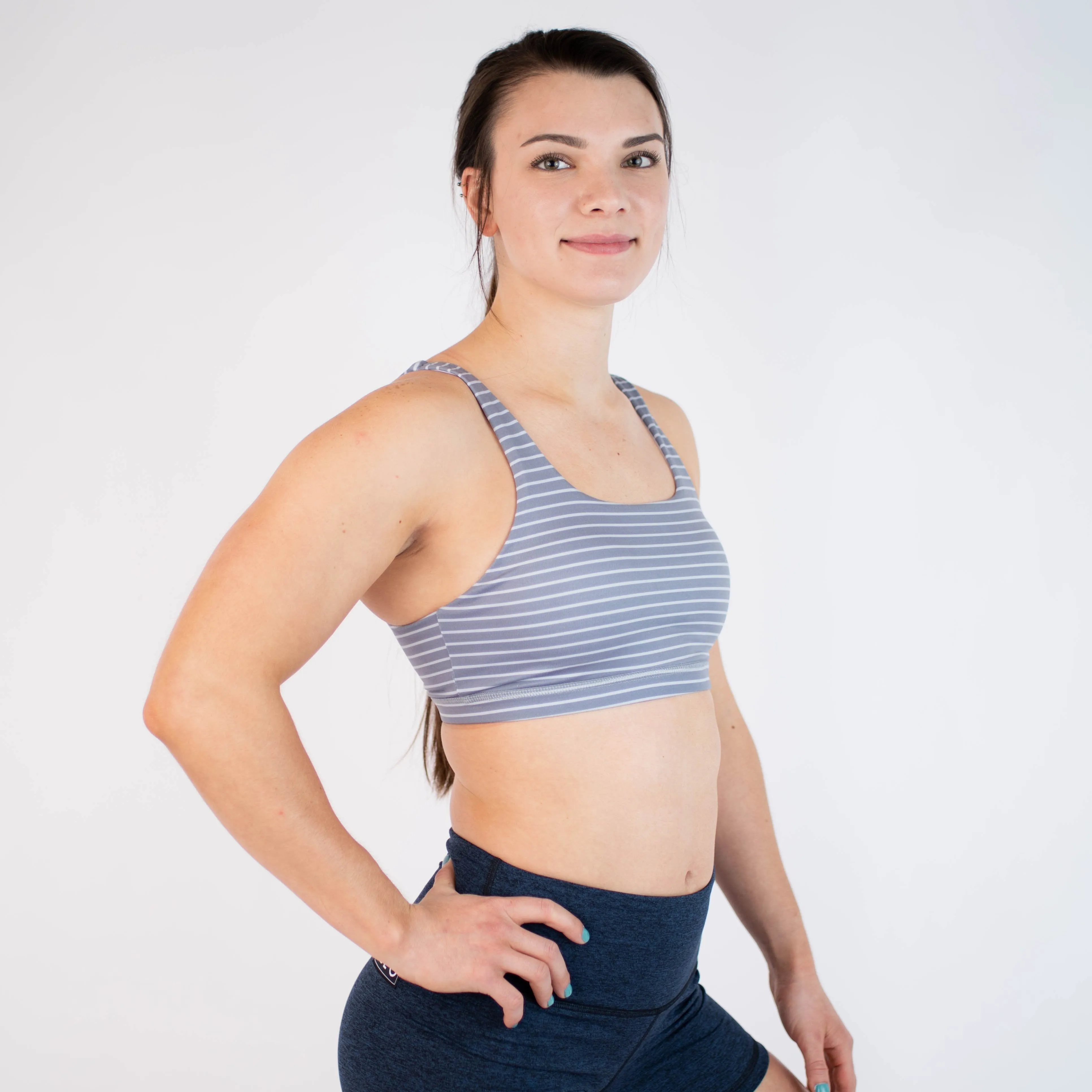 FLEO Celine Sports Bra - Grey Stripe