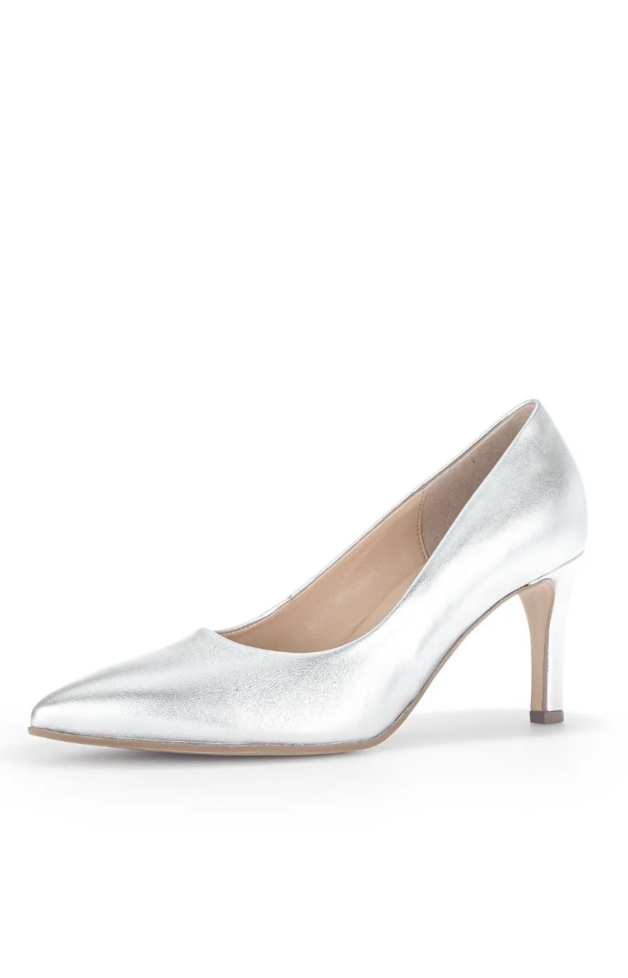 Gabor Court Shoe in Silver