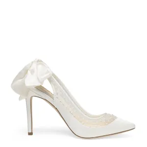 Gabrielle - Pearl Slingback Heel With Bow