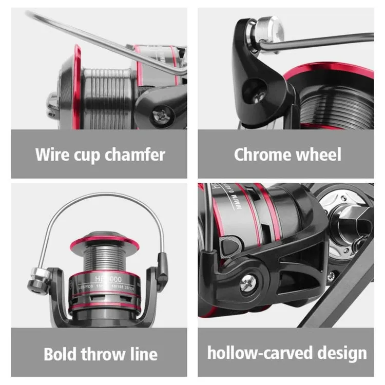 HB500  Fishing Reel Metal Spool Spinning Reel Durable Enhance Wheels For Saltwater or Freshwater