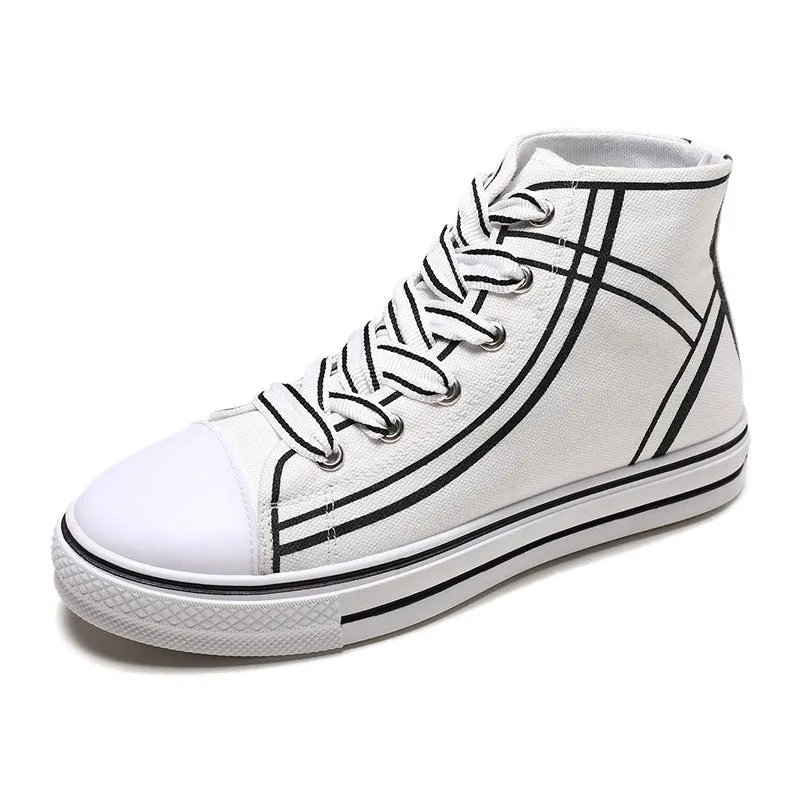 High-top canvas shoes - Women's shoes