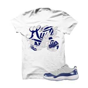 Hustle Hard Low Georgetown 11s White T Shirt