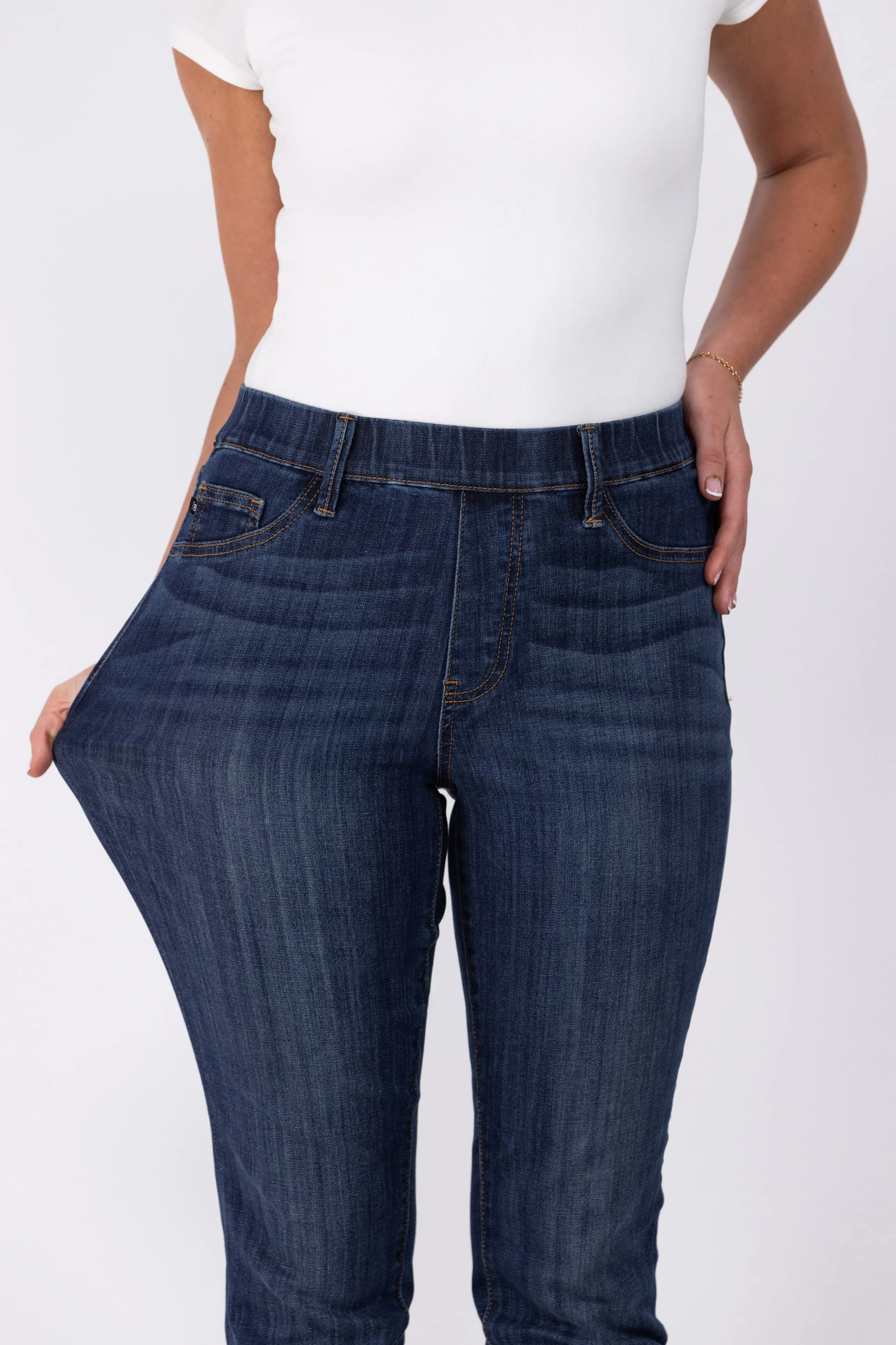 Judy Blue Smile Like That High-Rise Double Cuff Slim Denim