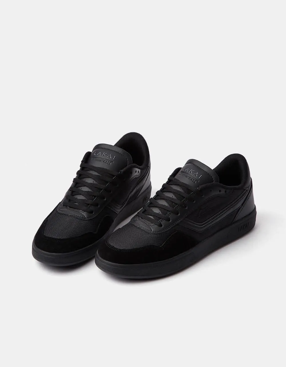 Lakai Terrace Skate Shoes - Black/Black Suede