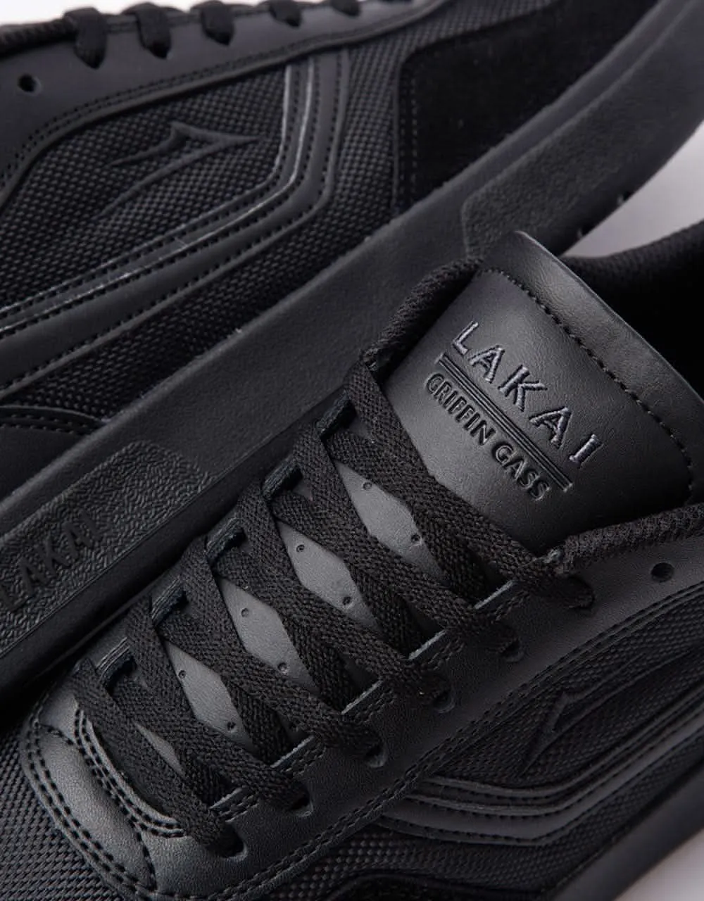 Lakai Terrace Skate Shoes - Black/Black Suede